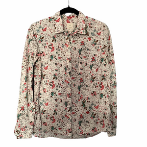 GAP Vintage Fitted Boyfriend Floral Button-Down Shirt Size Medium